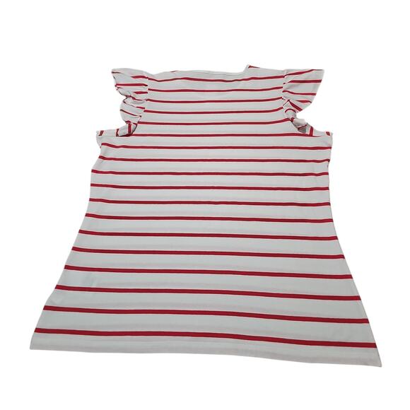 NWT Brooks Brothers Crewneck Top Womens XL Red White Stripes Preppy Coastal - Picture 8 of 8
